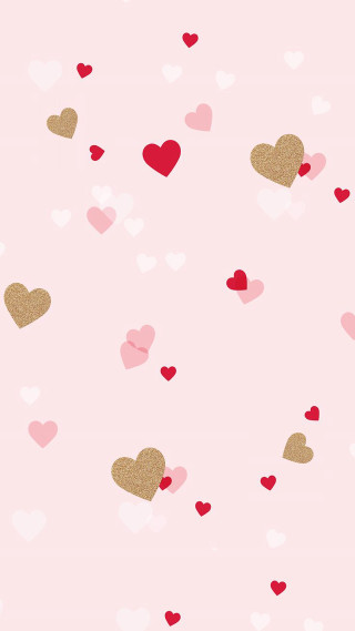 Pink background hearts glitters image - free valentines wallpaper