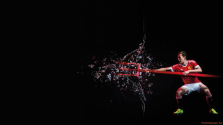 Man red ribbon black background - a splash of water free wallpaper