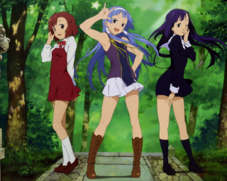 Anime girls woods hands hips - their hipss free wallpaper