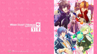 Anime characters pink background white 3 - white lettering free wallpaper