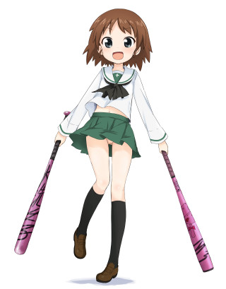 Girl skirt shirt baseball bats - her neck free wallpaper