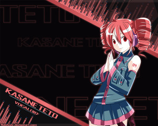 Redhair blue dress anime girl - background free wallpaper