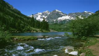River forest hillside mountain snow - hillside next free wallpaper
