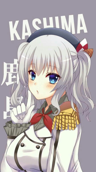 Anime girl white hair sailor 3 - a bow free wallpaper