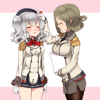 White haired anime girls military - bourgeoi free wallpaper