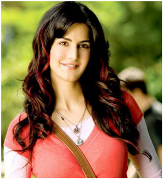 Woman long hair red shirt 9 - smiling free wallpaper