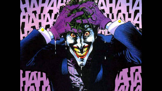 Joker hands head purple background - chaos free wallpaper
