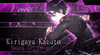 Anime character gun purple background 2 - online free wallpaper