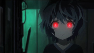 Red eyes black shirt green - a green light free wallpaper