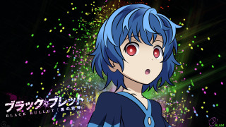 Anime blue hair red eyes - firework free wallpaper