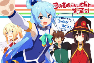 Anime characters hats costumes group - a sign free wallpaper