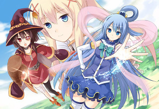 Anime characters walking grass together - the grass together free wallpaper