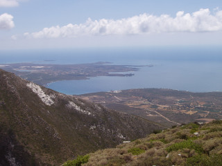 Mountain lake clouds sky view - a lake in the distance free wallpaper