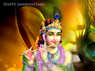 Woman colorful dress flute peacock - divine free wallpaper