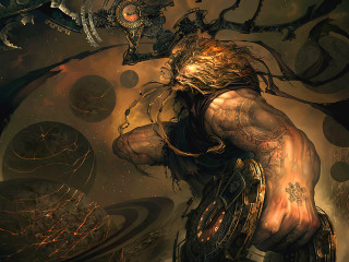 Man sword helmet clock circles - circle free wallpaper