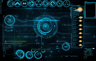 Futuristic interface buttons symbols design 2 - the screen free wallpaper