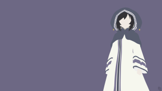 Woman white coat hood black - a hood free wallpaper