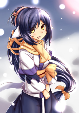 Woman long hair scarf snow - the snow free wallpaper