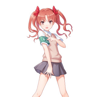 Girl red hair bow hands - her hip free wallpaper