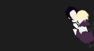 Couple hugging dark room black 2 - flat color free wallpaper