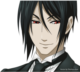 Man black hair red eyes 4 - a suit free wallpaper