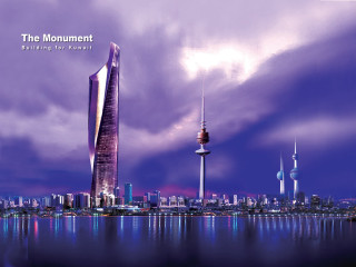 City skyline purple sky clouds - a sky line in the background free wallpaper