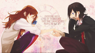 Couple touching hands clock quote - free love wallpaper