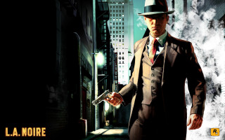 Man suit hat gun city - a gun in a city street free wallpaper