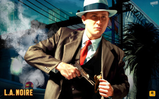 Man suit hat gun cigarette - dong kingman free wallpaper