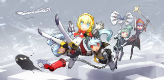 Anime characters white wall black - a group of anime characters free wallpaper