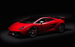 Red sports car dark room 28 - beautiful free wallpaper