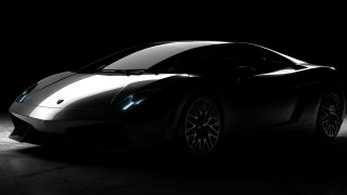Black white sports car dark 3 - a spotlight free wallpaper
