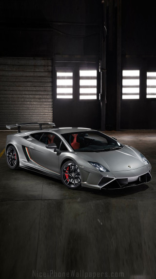 Silver sports car garage red - a garage free wallpaper
