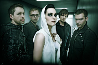 Group people hallway woman veil - the other man free wallpaper