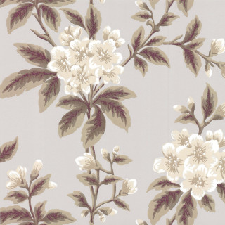 Floral white purple gray green - floral free wallpaper