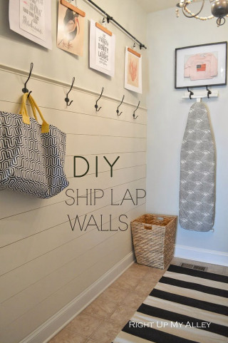 Hallway surfboard coatrack laundrybag interior - daphne allen free wallpaper