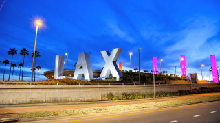 Lax sign building palm trees - a large sign free wallpaper