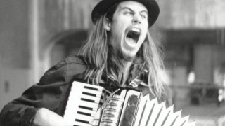 Long haired man hat accordion - the air free wallpaper