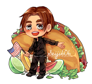 Cartoon character taco flag mexican - a cartoon character holding free wallpaper