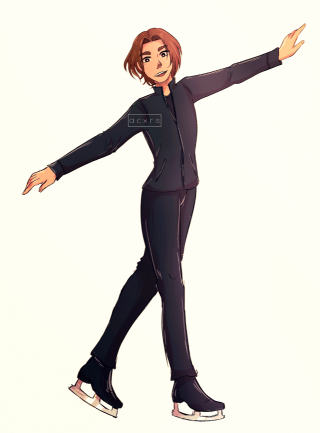 Woman black suit skating white - fabien charuau free wallpaper