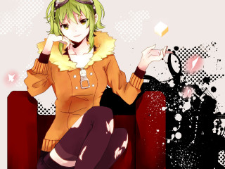 Woman greenhair yellowjacket anime goggles - background free wallpaper