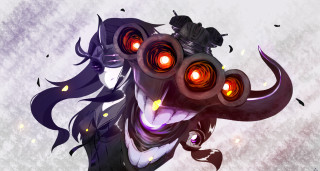 Demon red eyes horns digital - craola free wallpaper