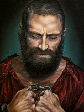Man beard ring hands painting - his wrist free wallpaper