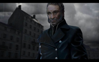 Man black coat building cloudy - bloodborne free wallpaper