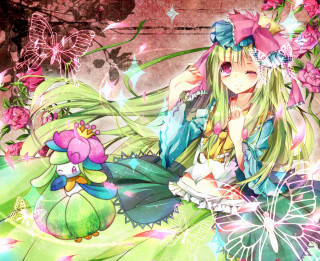 Alice prin flower girl butterfly - ground free wallpaper