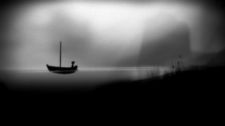 Boat floating lake cloudy sky - modern free wallpaper