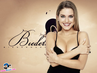 Woman black dress smile crossed - a brown background free wallpaper