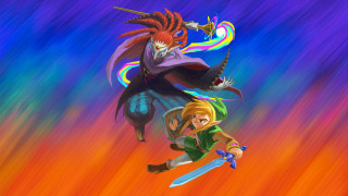 Cartoon woman man flying swords - sword free wallpaper