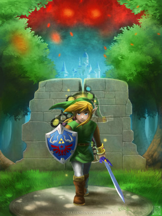 Cartoon link people castle wall - cedric seaut keos masons free wallpaper