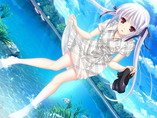 Girl long hair white dress 5 - hint of yayoi kasuma free wallpaper